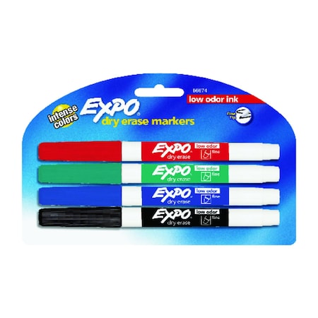 Sharpie EXPO Low Odor Assorted Color Dry Erase Marker 4 pk 86674K